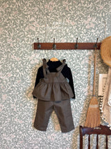 ［ohho］Herringbone denim strap blouse