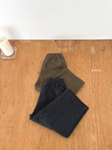 ［ohho］Herringbone denim strap pants