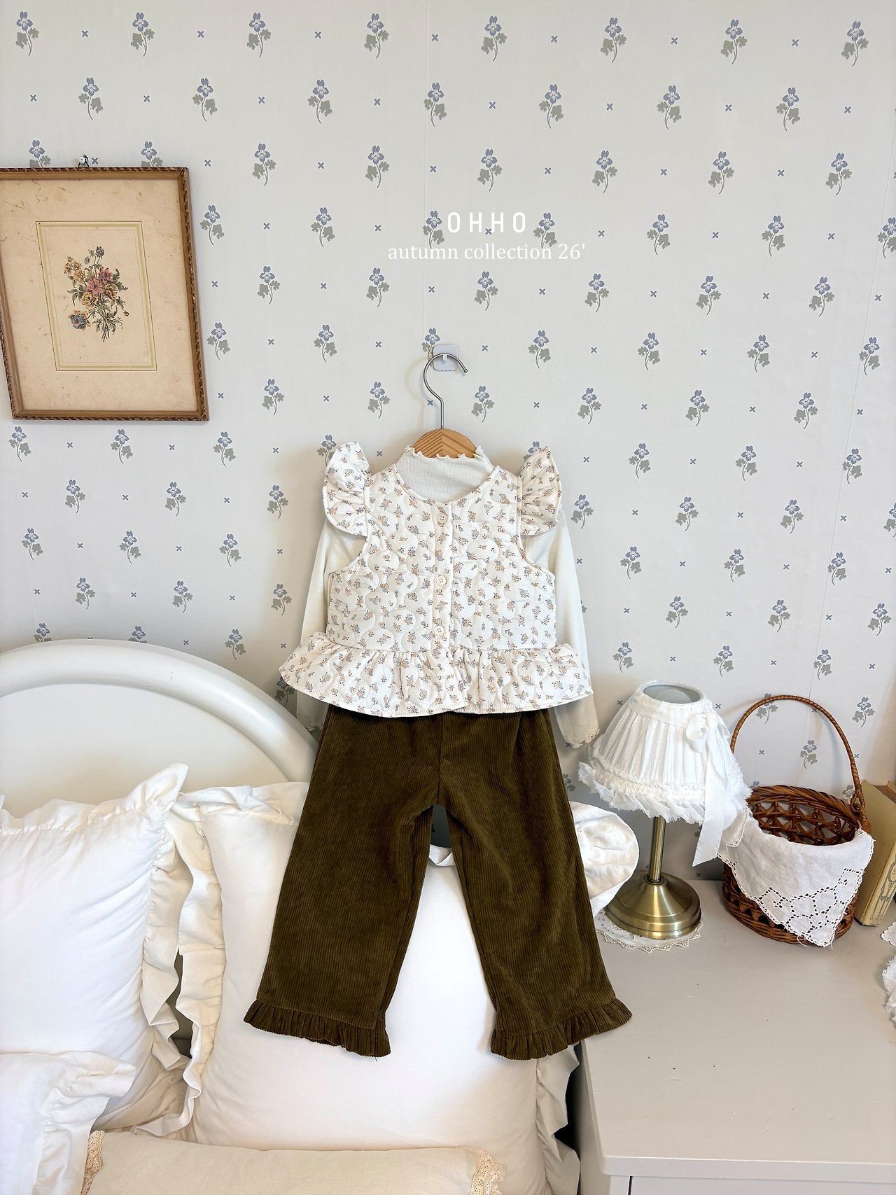［ohho］Dove rib half-turtleneck tee