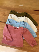 ［ohho］Soft corduroy blouse