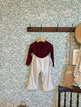 ［ohho］Soft corduroy frill pants