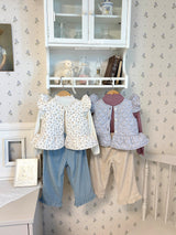 ［ohho］Soft corduroy frill pants