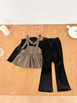 ［ohho］French velvet flare pants