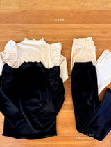 ［ohho］French velvet flare pants