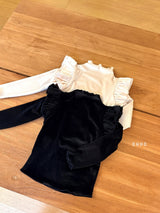 ［ohho］French velvet flare tee