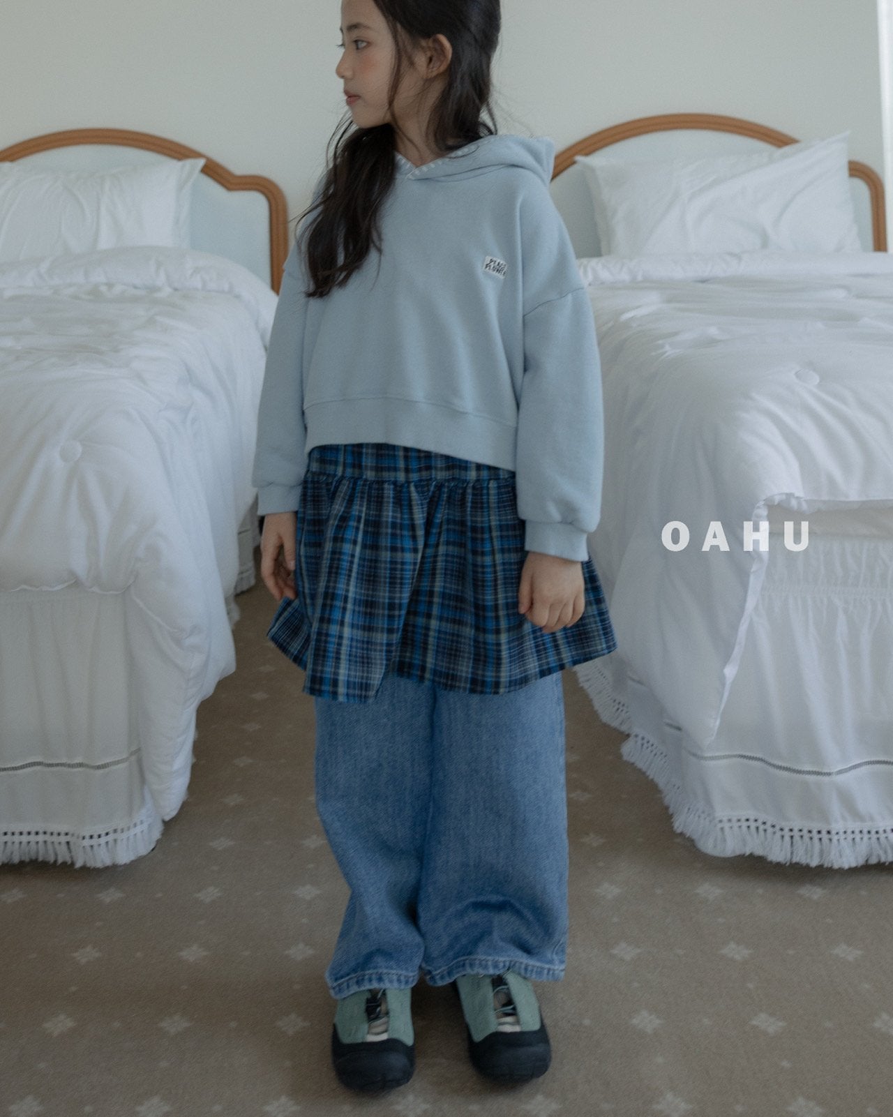 ［oahu］Mellow short hoodie