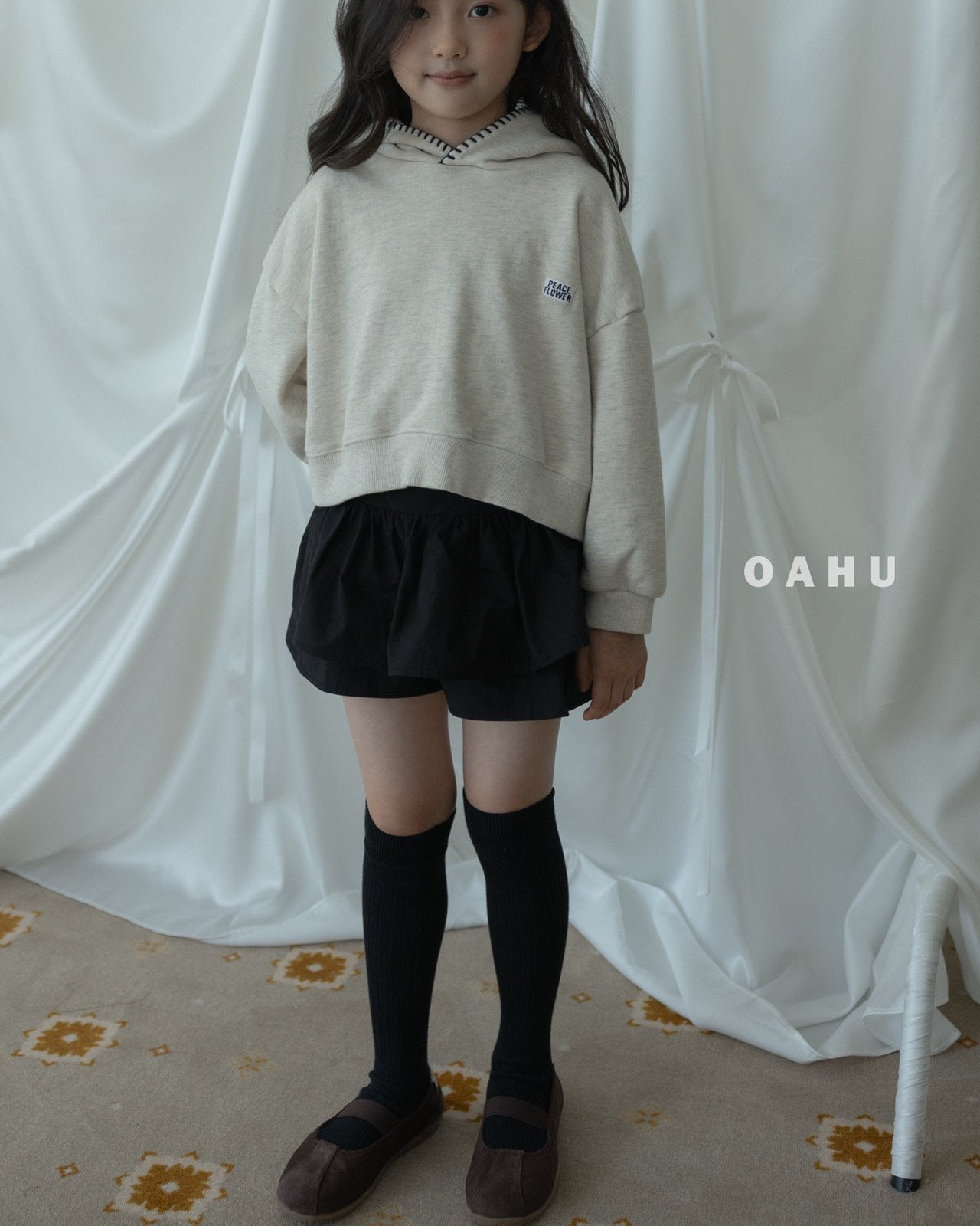 ［oahu］Mellow short hoodie