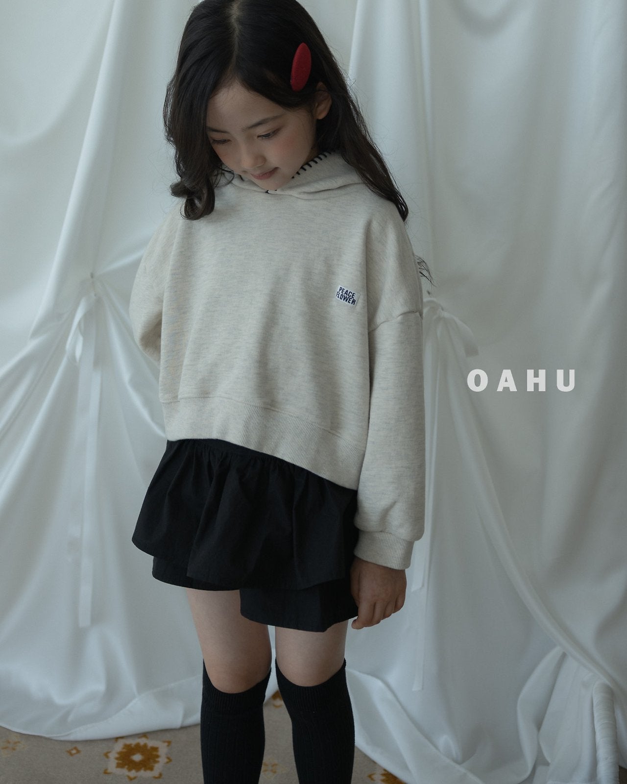 ［oahu］Mellow short hoodie