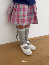 ［plain］Check cancan skirt