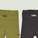 ［plain］Stripe ribbuny leggings