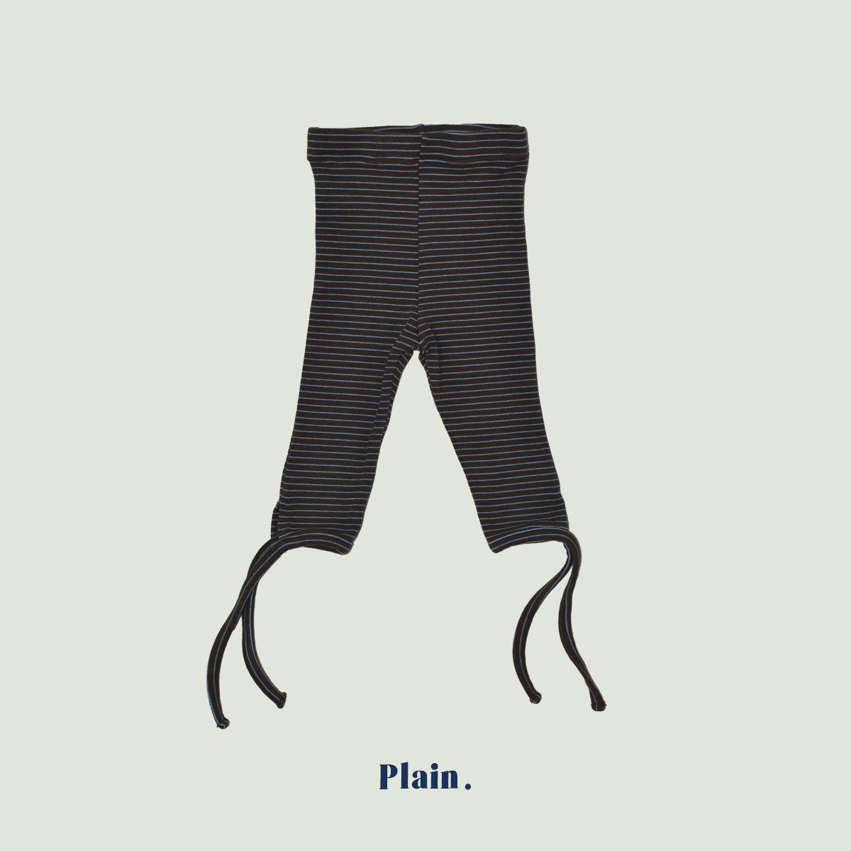 ［plain］Stripe ribbuny leggings