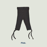 ［plain］Stripe ribbuny leggings