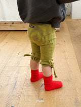 ［plain］Stripe ribbuny leggings
