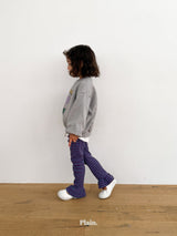 ［plain］Frill stripe leggings
