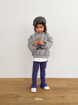 ［plain］Frill stripe leggings
