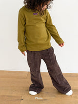 ［plain］Span flare pants