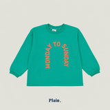 ［plain］ Monday to Sunday tee