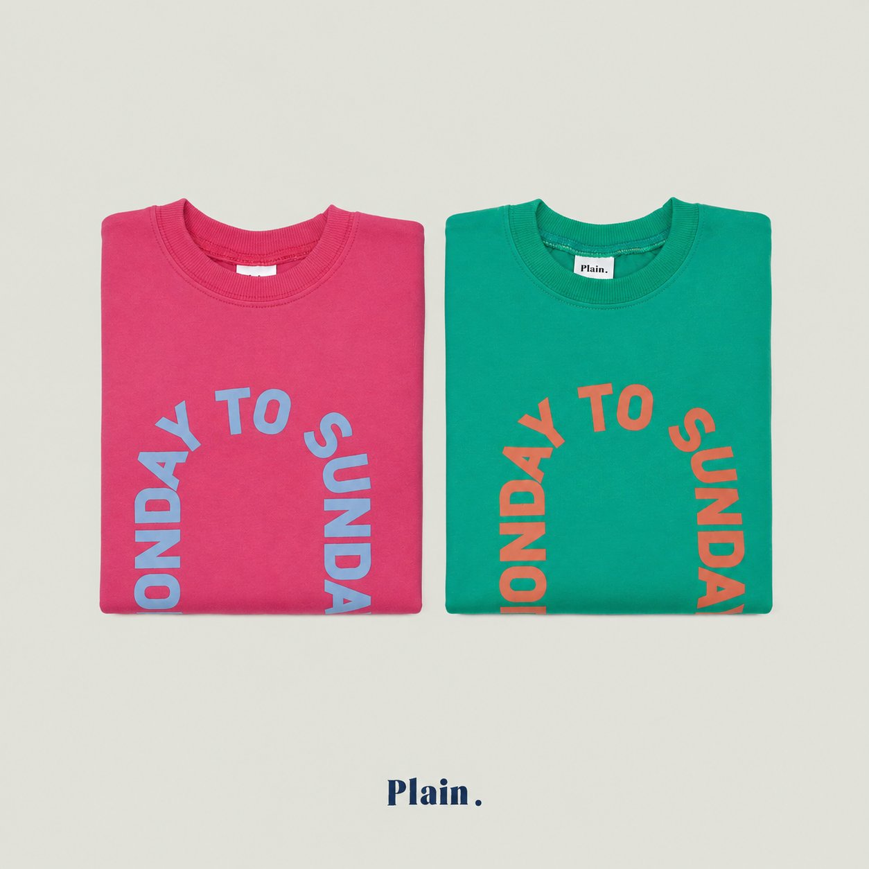 ［plain］ Monday to Sunday tee