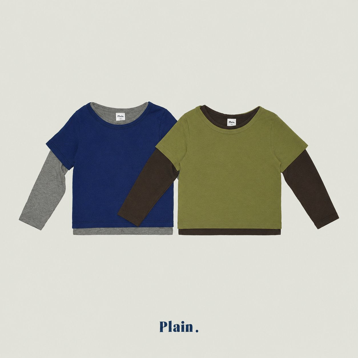 ［plain］Layered tee set