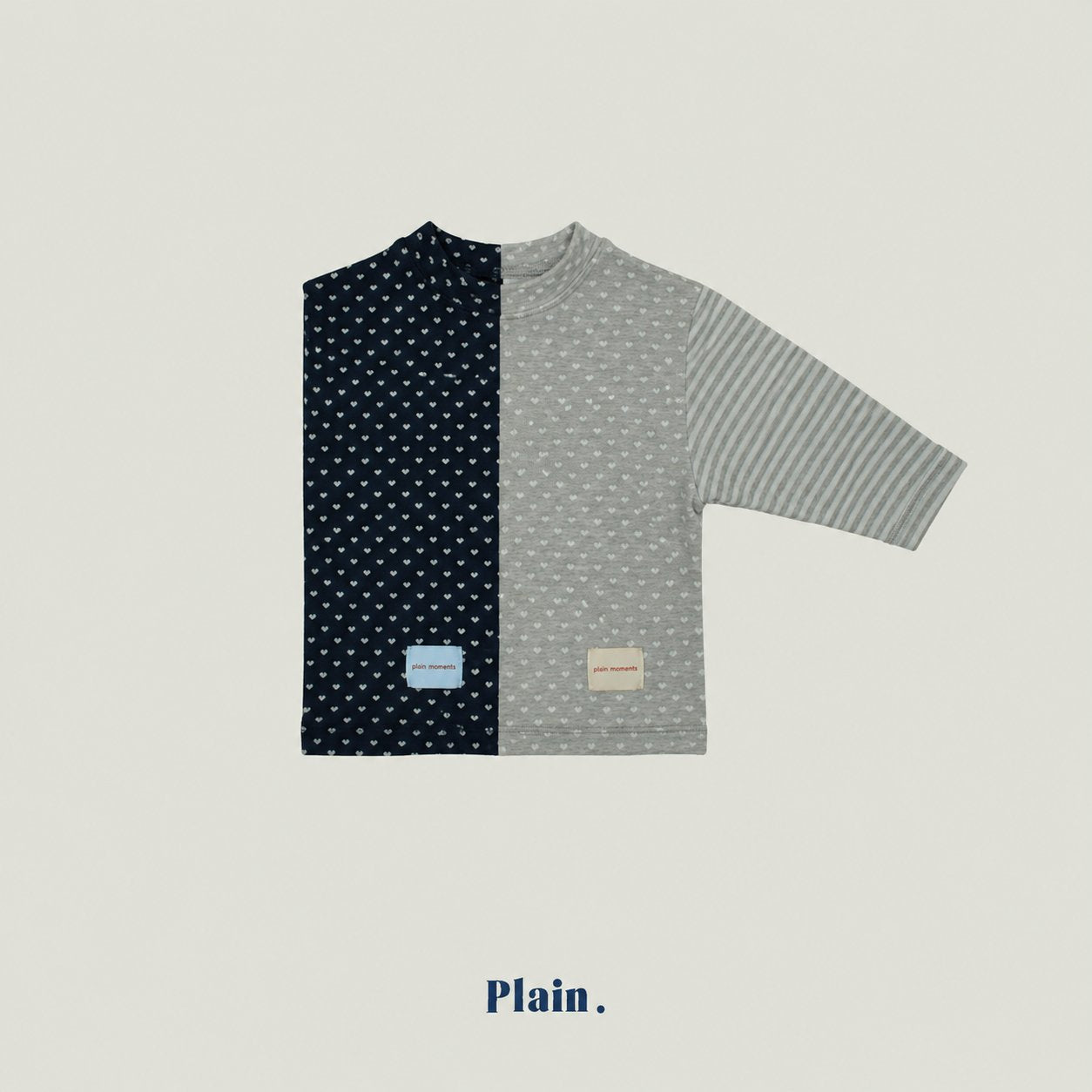 ［plain］Heart stripe tee