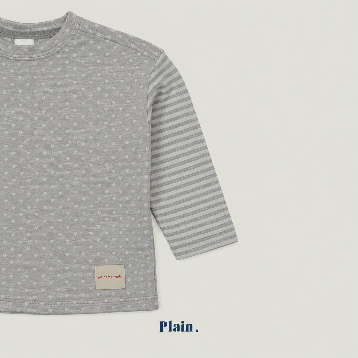 ［plain］Heart stripe tee