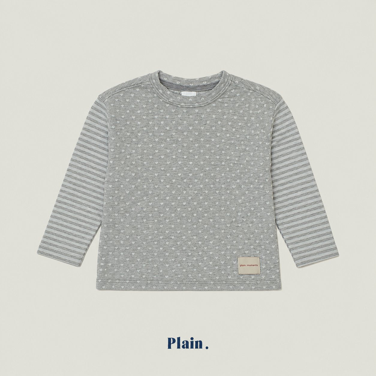 ［plain］Heart stripe tee