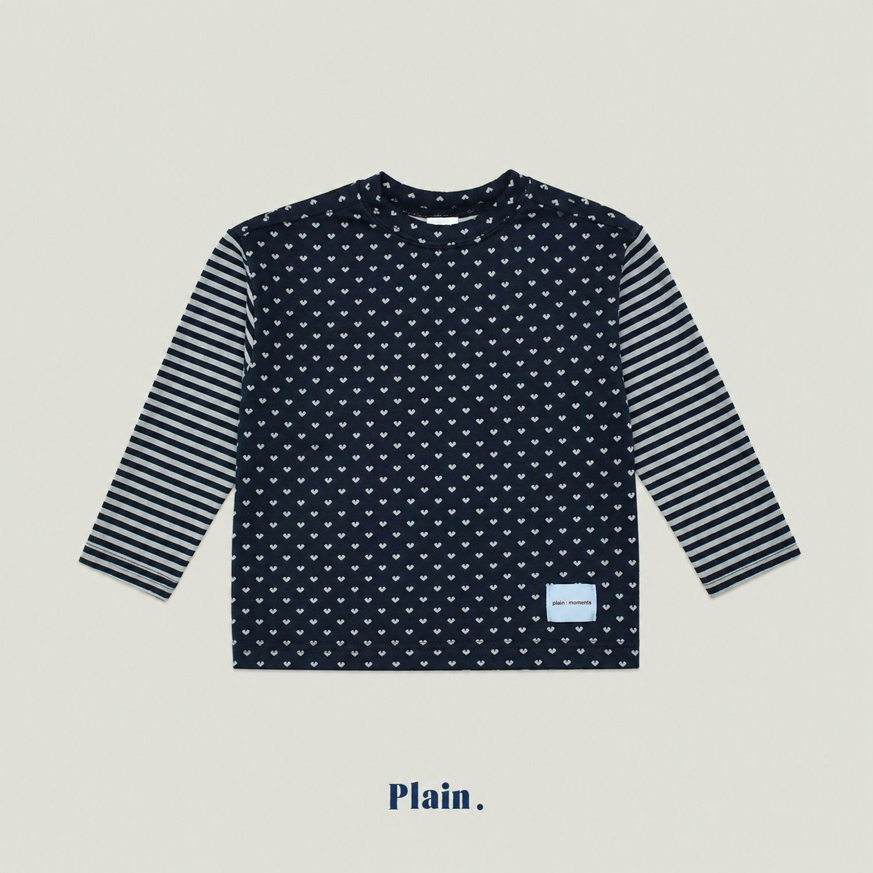 ［plain］Heart stripe tee