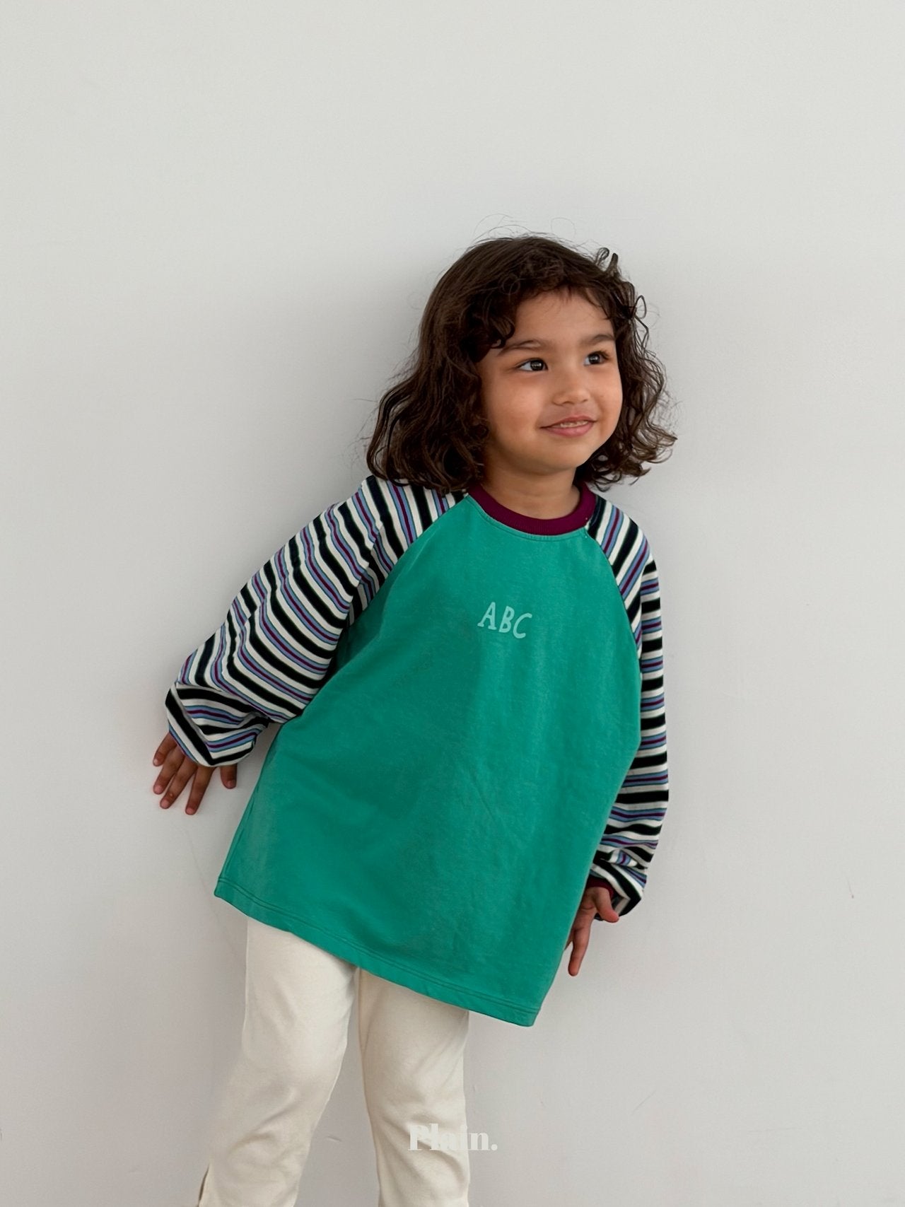 ［plain］ABC raglan tee