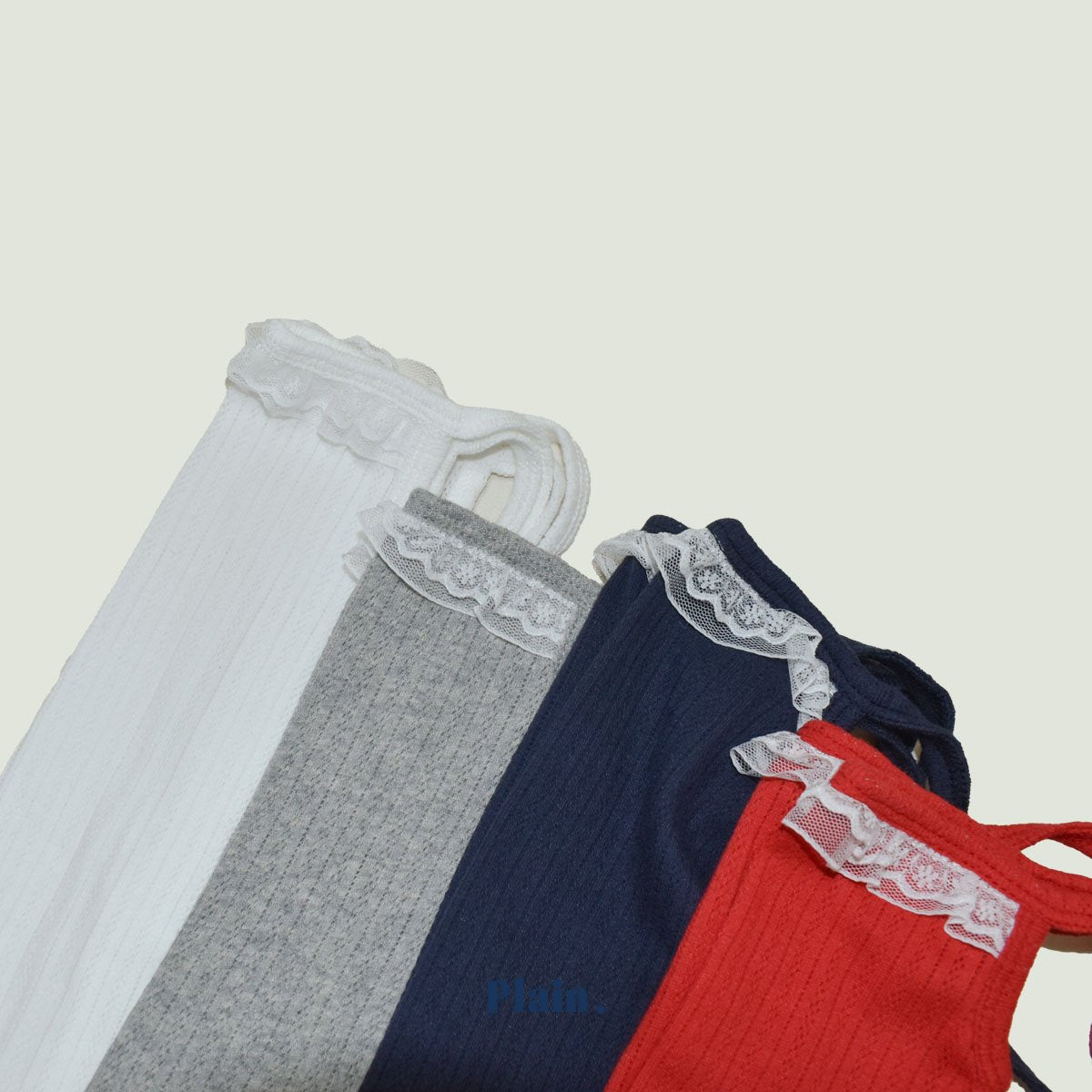 ［plain］Plain lace socks