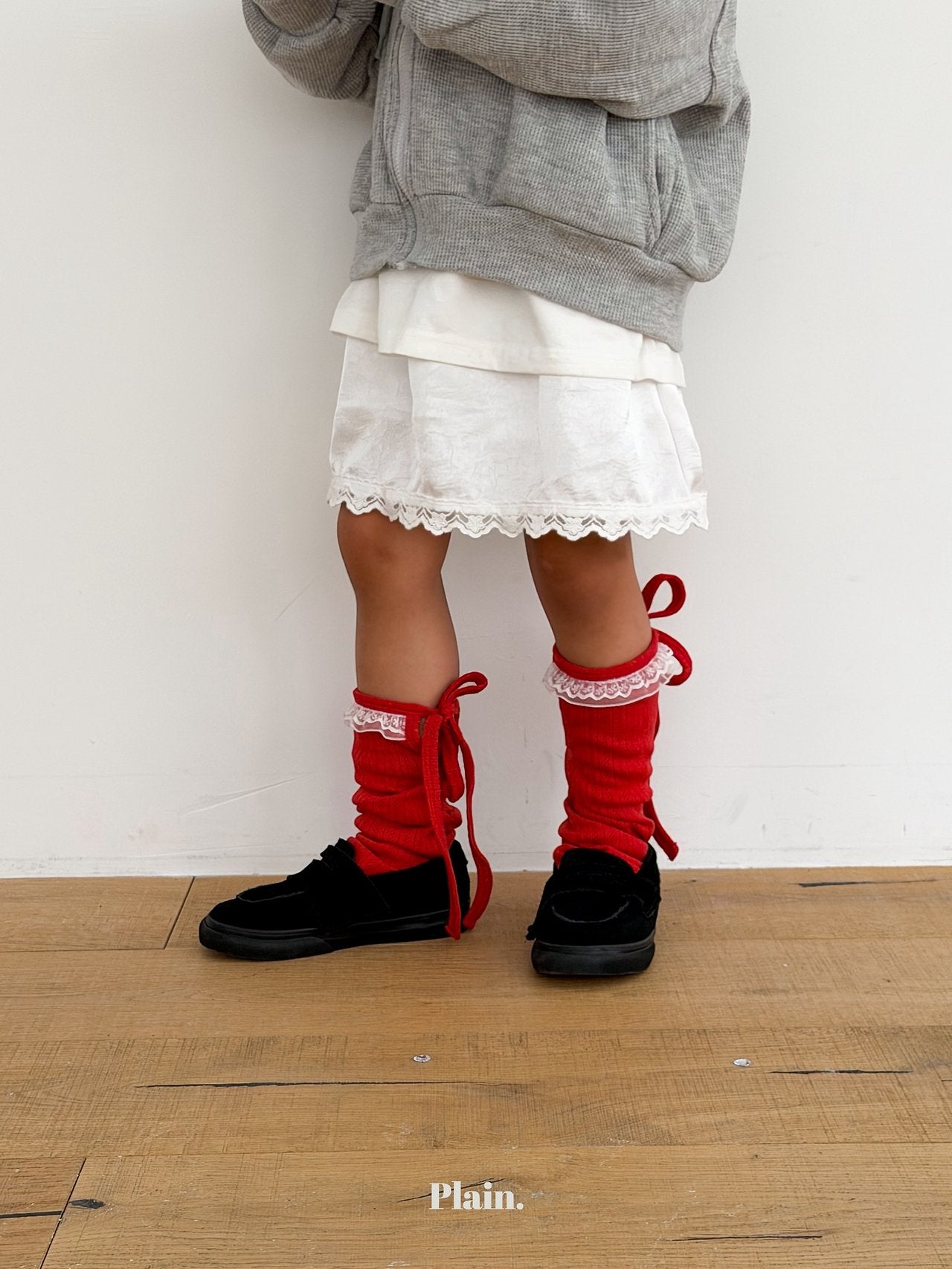 ［plain］Plain lace socks