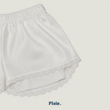［plain］ Lace satin skirt