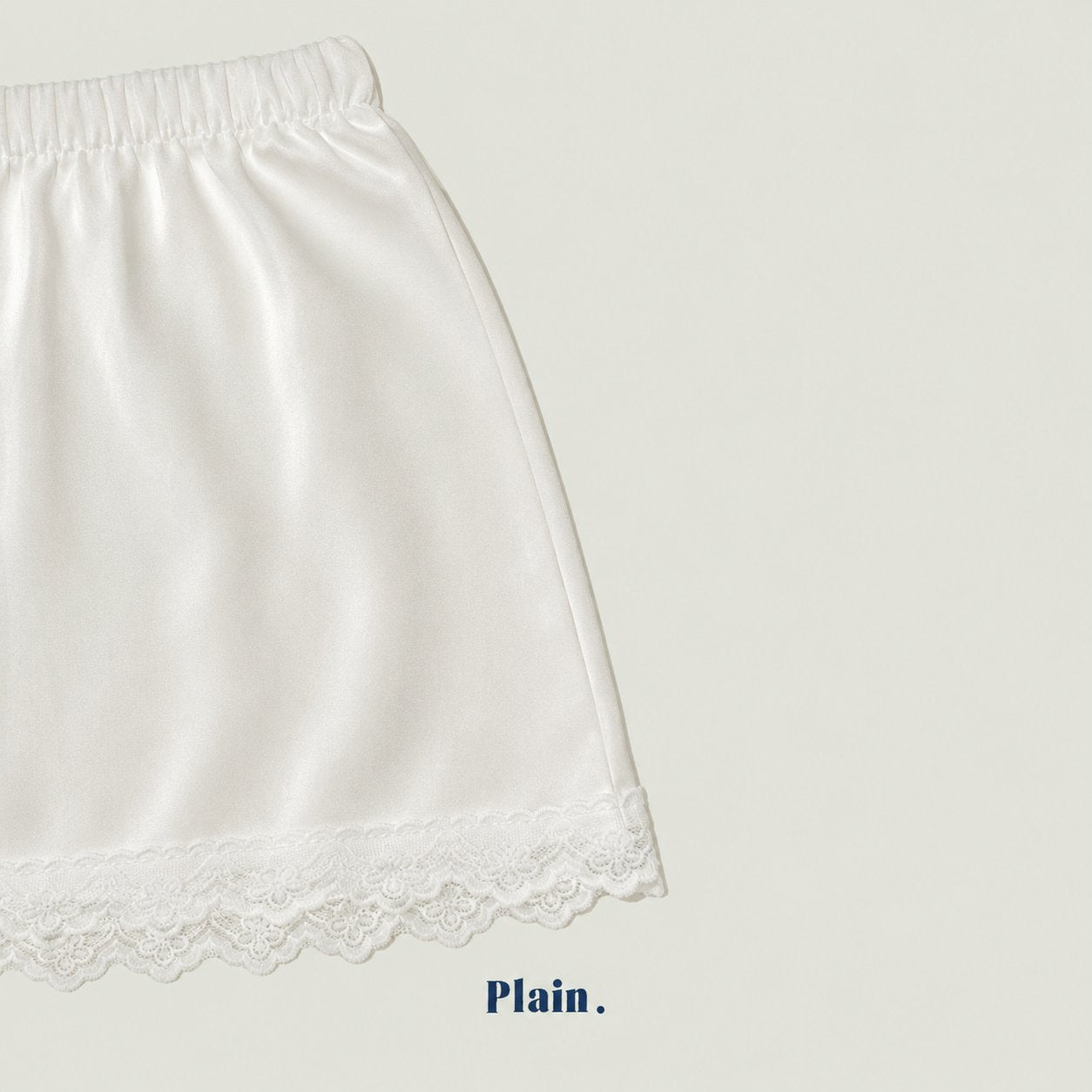 ［plain］ Lace satin skirt