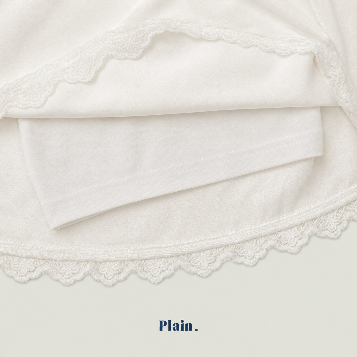 ［plain］ Lace satin skirt