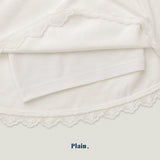 ［plain］ Lace satin skirt