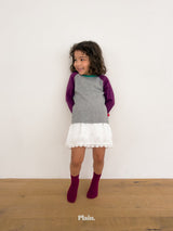 ［plain］ Lace satin skirt