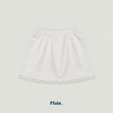 ［plain］ Lace satin skirt