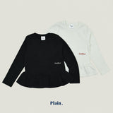 ［plain］Plain frill tee