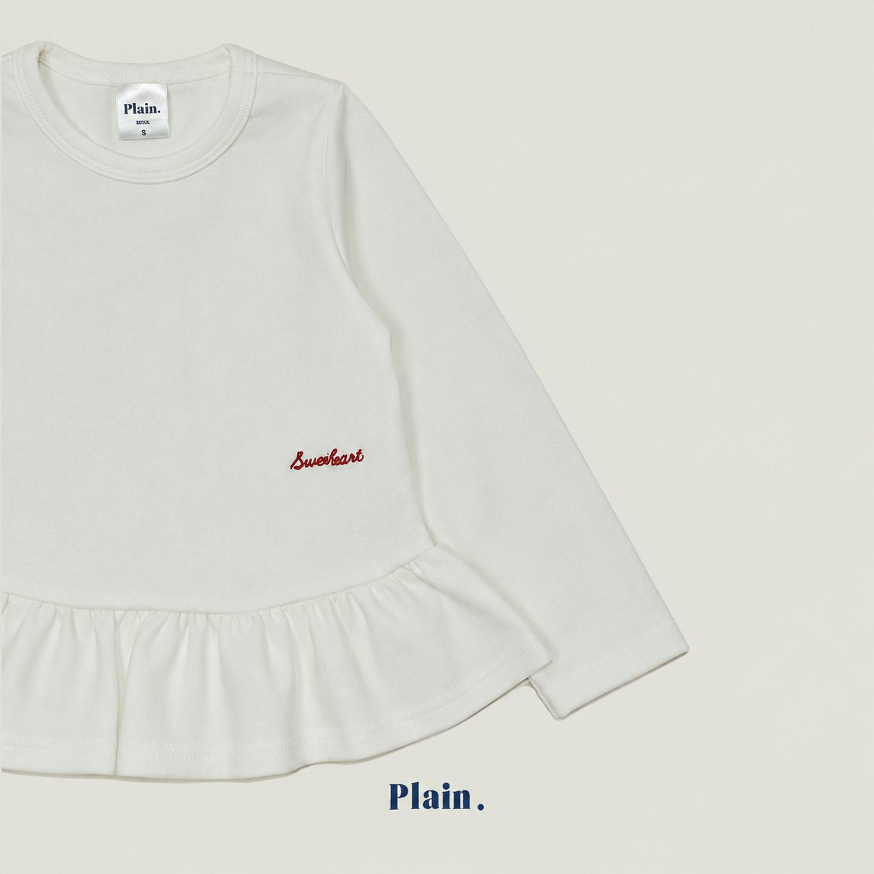 ［plain］Plain frill tee