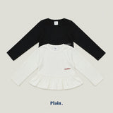 ［plain］Plain frill tee
