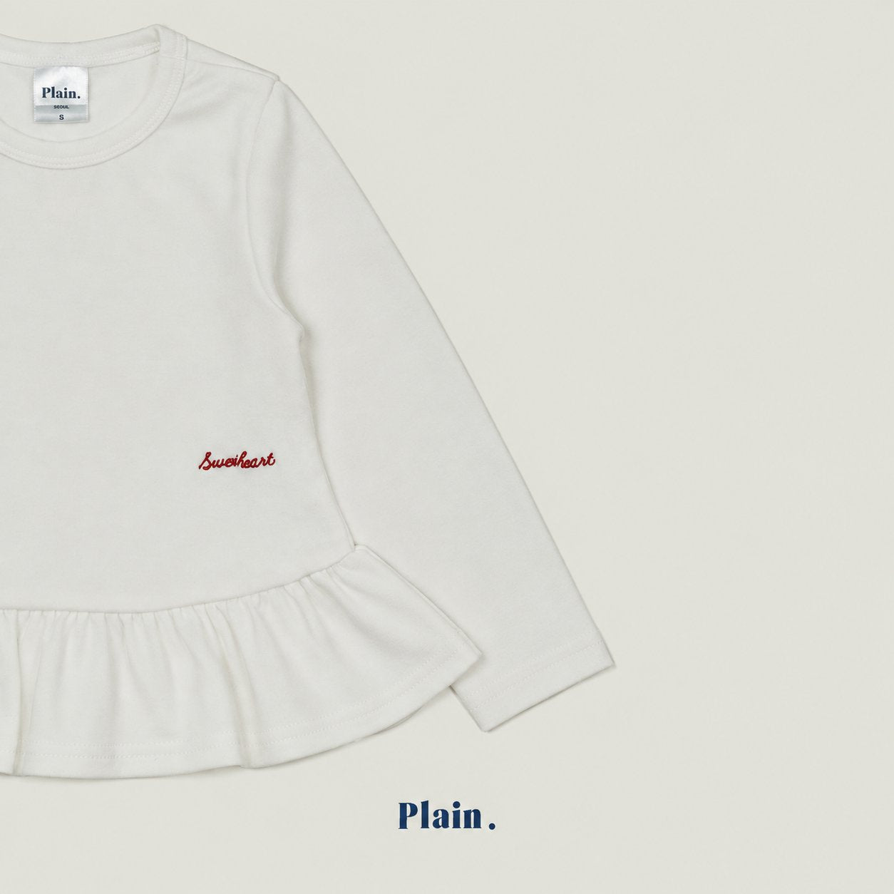 ［plain］Plain frill tee