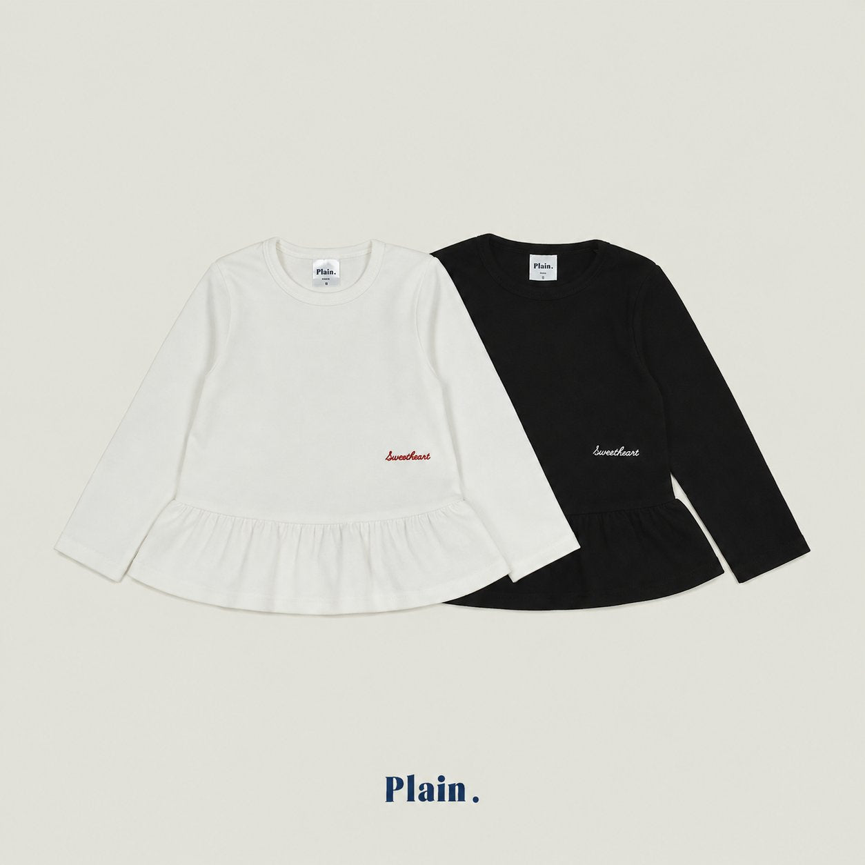 ［plain］Plain frill tee