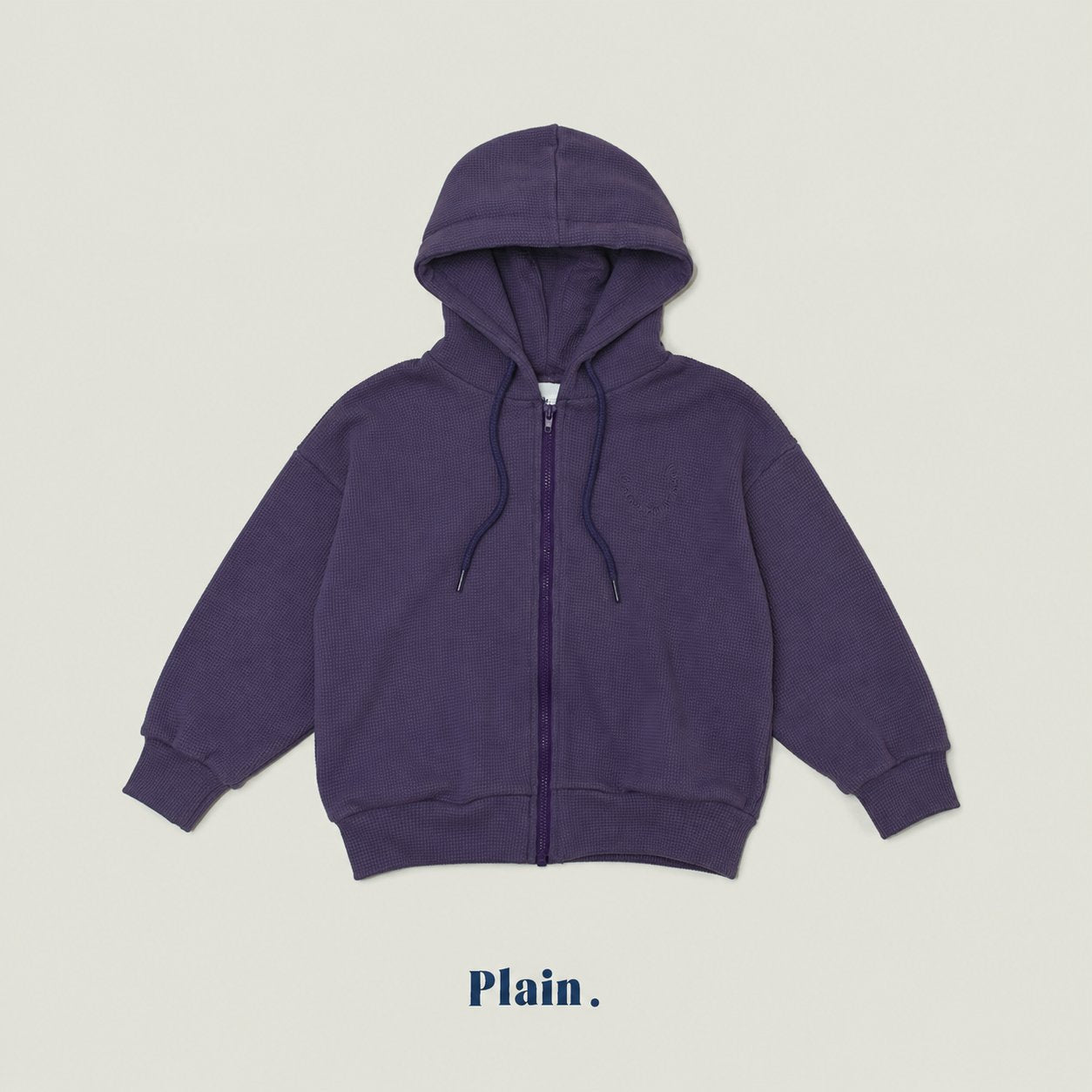 ［plain］Croffle hood zip up