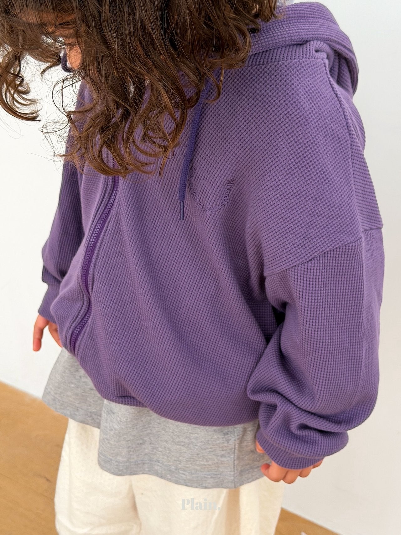 ［plain］Croffle hood zip up