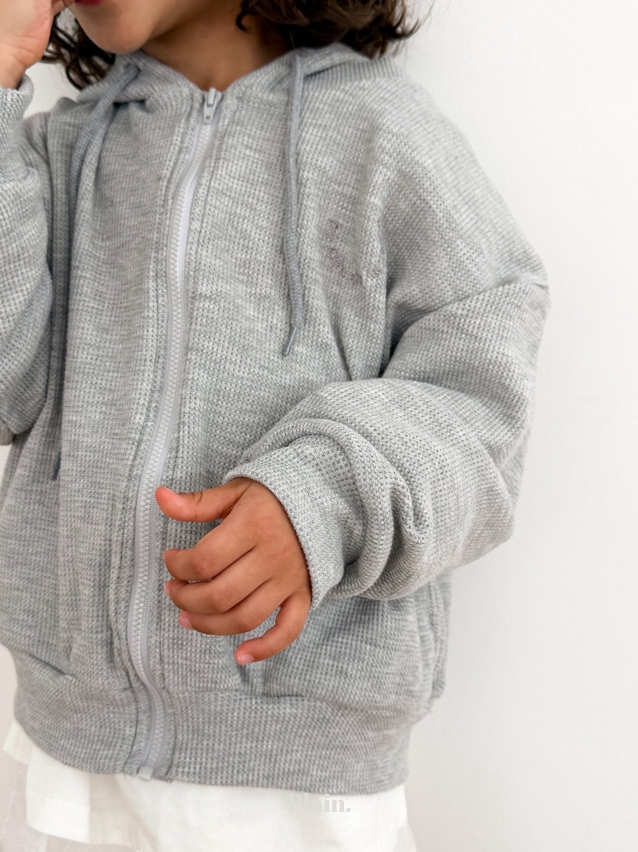 ［plain］Croffle hood zip up