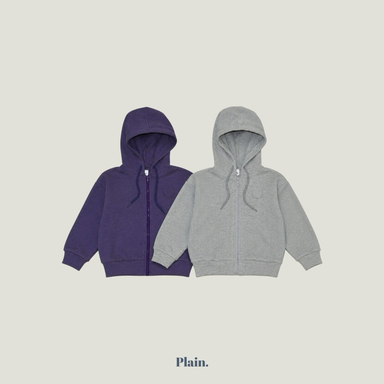 ［plain］Croffle hood zip up