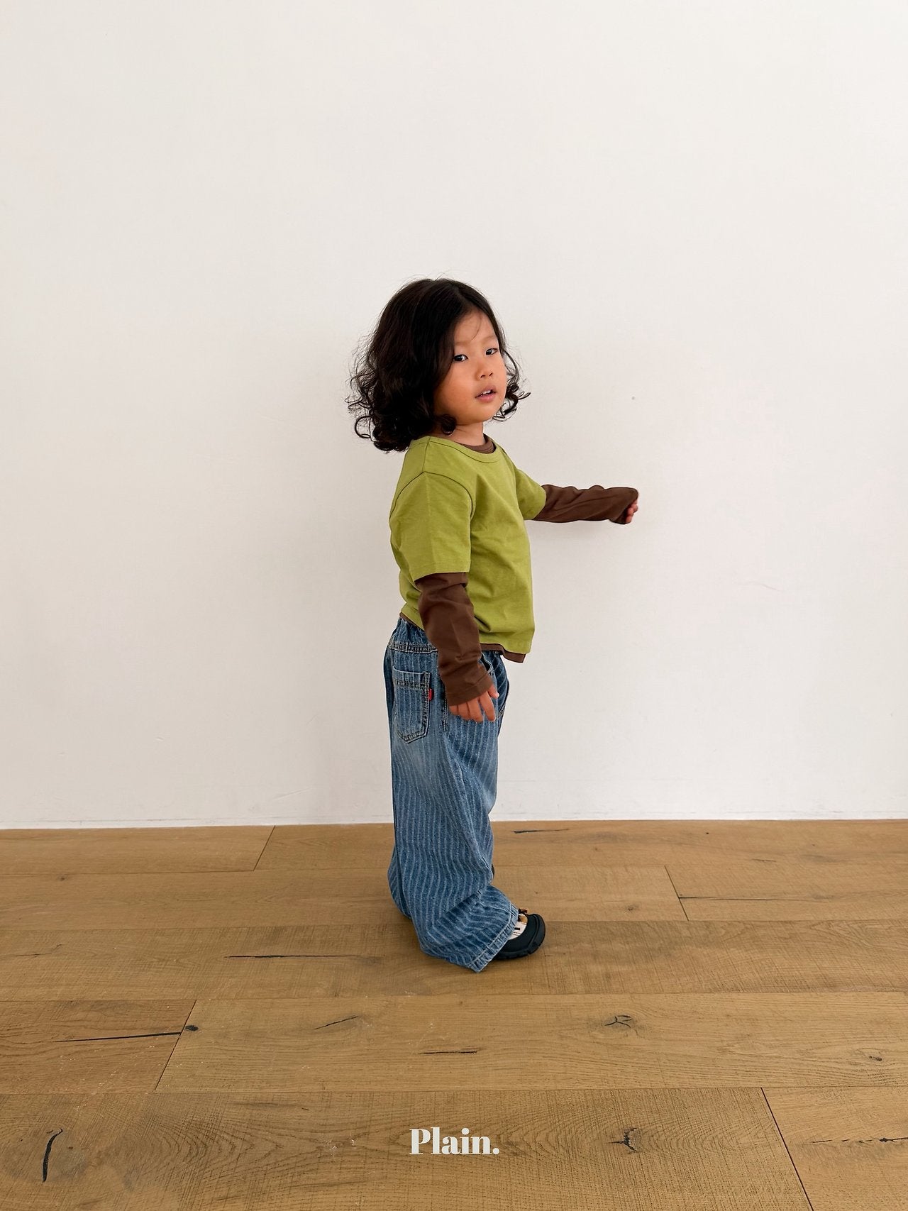 ［plain］Jacquard denim pants