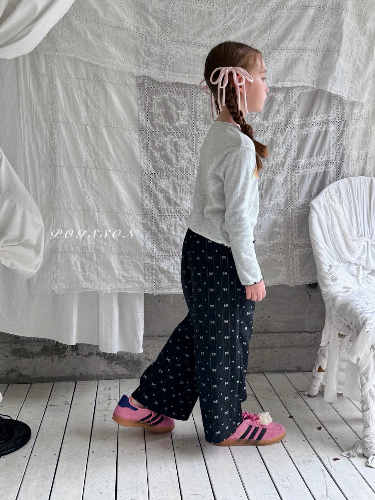 ［poisson］Ribbon pants