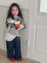 ［poisson］Ribbon embroidery pants