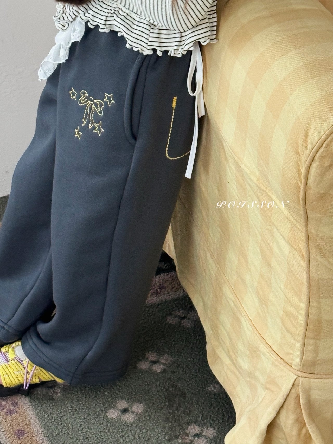 ［poisson］Ribbon embroidery pants