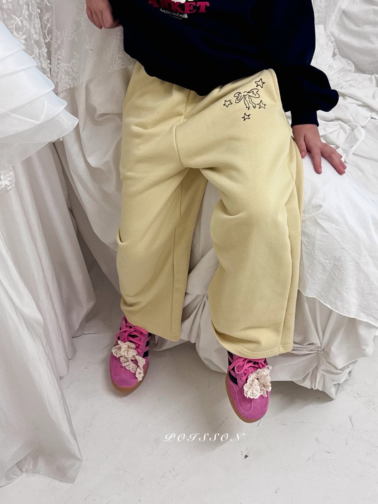 ［poisson］Ribbon embroidery pants